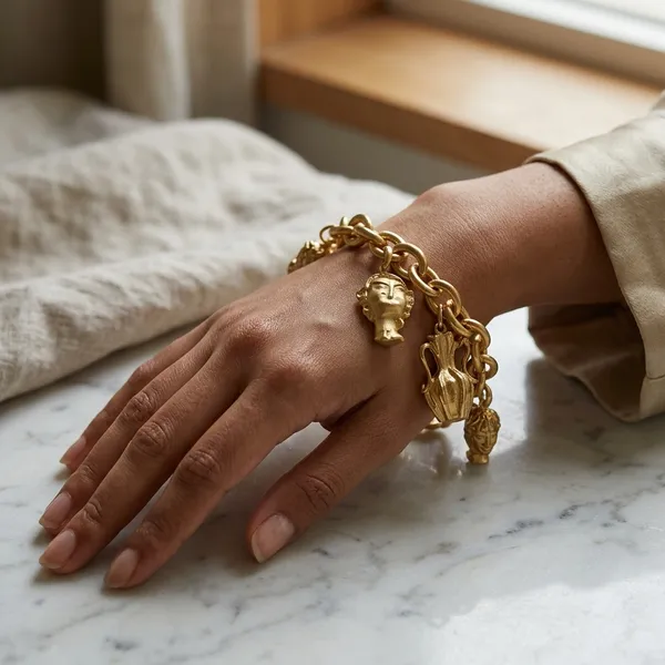 Gold_Stainless_Steel_Chunky_Charm_Bracelet_For_Women
