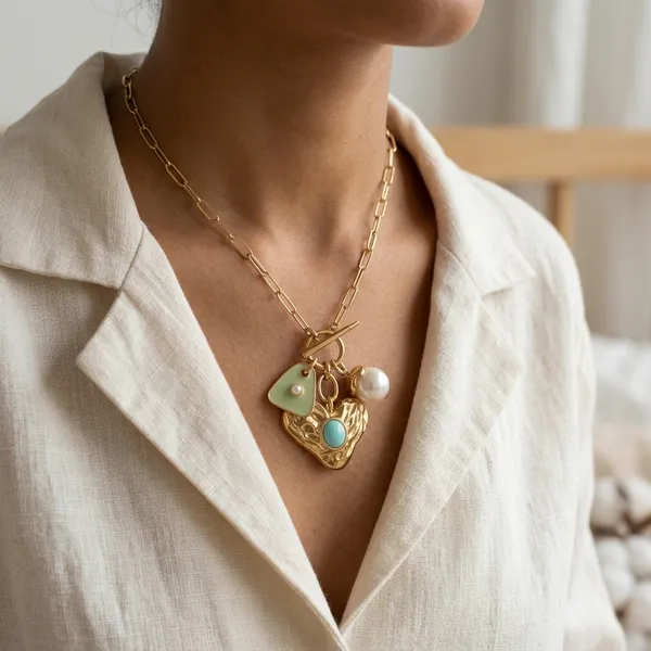 Gold_Electroplated_Heart_Charm_Pendant_Necklace_For_Women