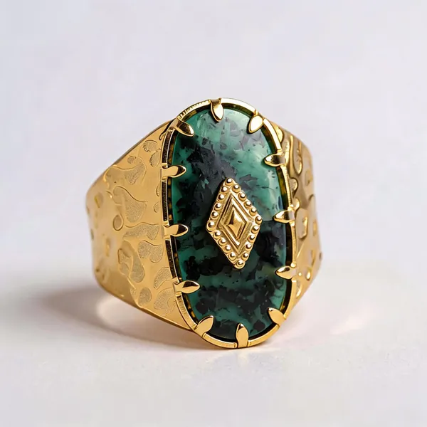 Gold_Green_Stainless_Steel_Signet_Ring_For_Men