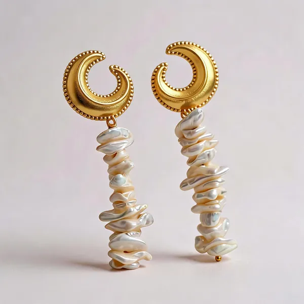 Gold_Stainless_Steel_Shell_Drop_Earrings_For_Women