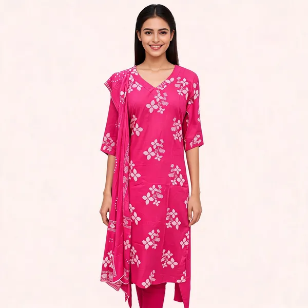 Pink_Cotton_Floral_Print_Straight_Kurta_With_Dupatta_For_Women