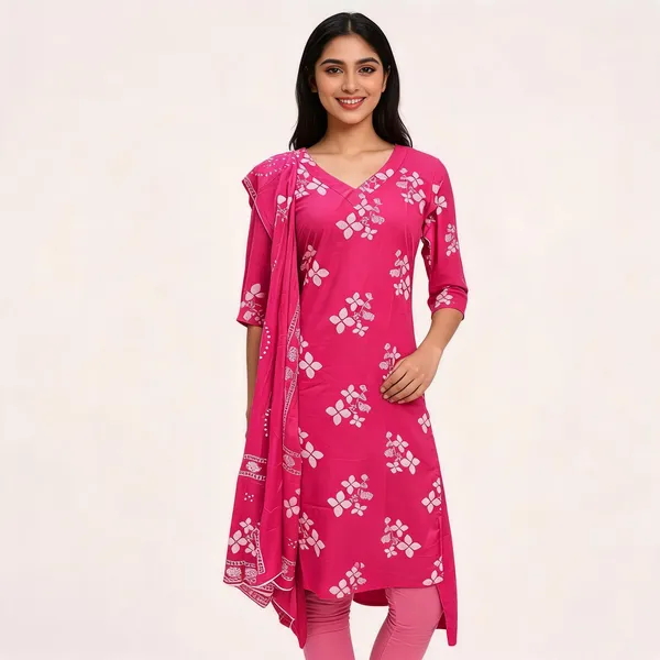 Pink_Cotton_Floral_Print_Straight_Kurta_With_Dupatta_For_Women