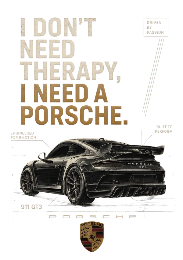 Black_Porsche_GT3_Quote_Wall_Poster