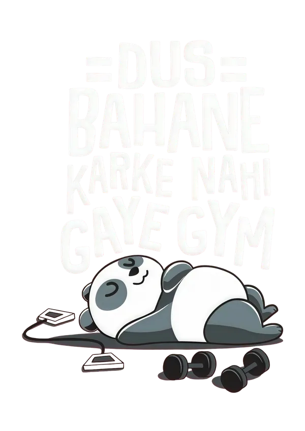 White_Panda_Gym_Graphic_Print_T-Shirt_for_Men