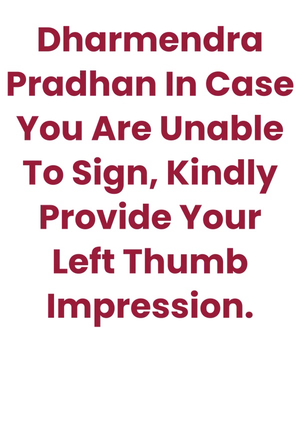 Dharmendra_Pradhan_Left_Thumb_Impression_Sign