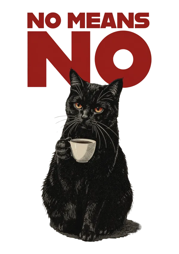 Black_Cat_No_Means_No_Graphic_Wall_Art