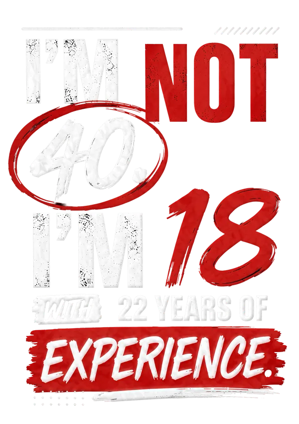 I'm_Not_40_I'm_18_Graphic_Print