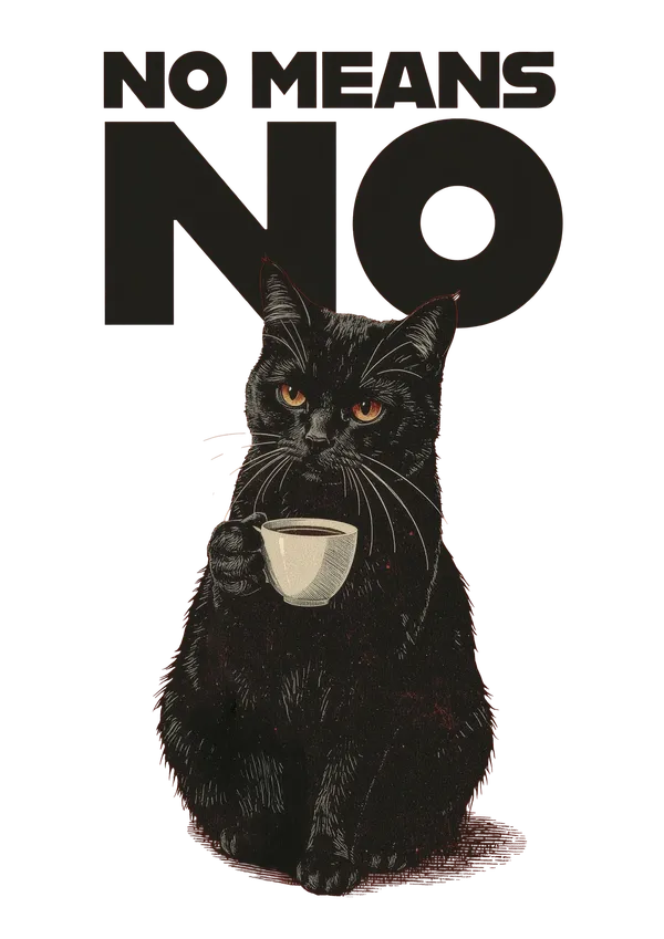 Black_Cat_No_Means_No_Wall_Art