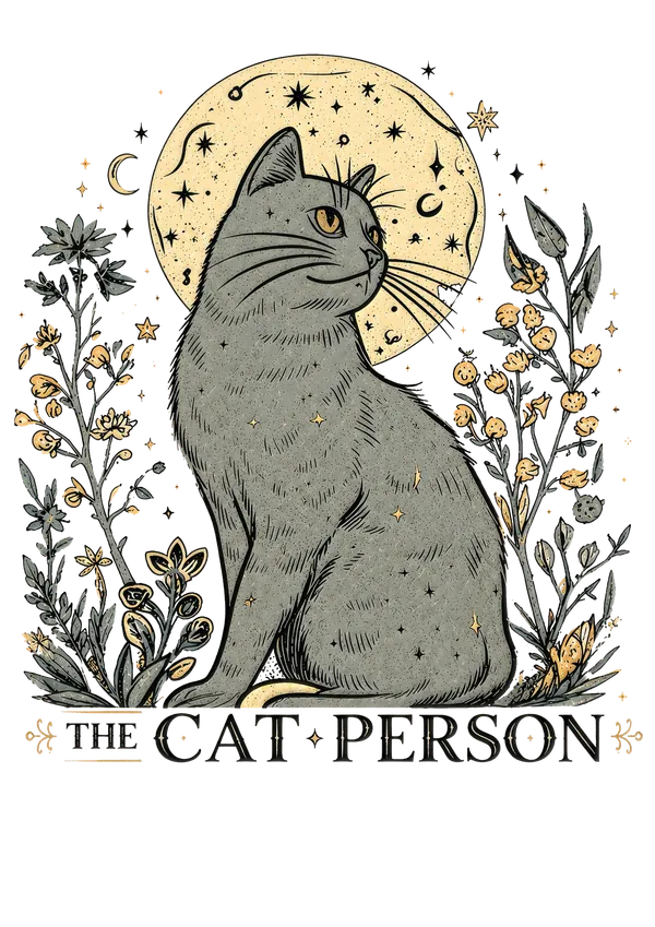 Grey_Cat_Moon_And_Floral_Graphic_Artwork