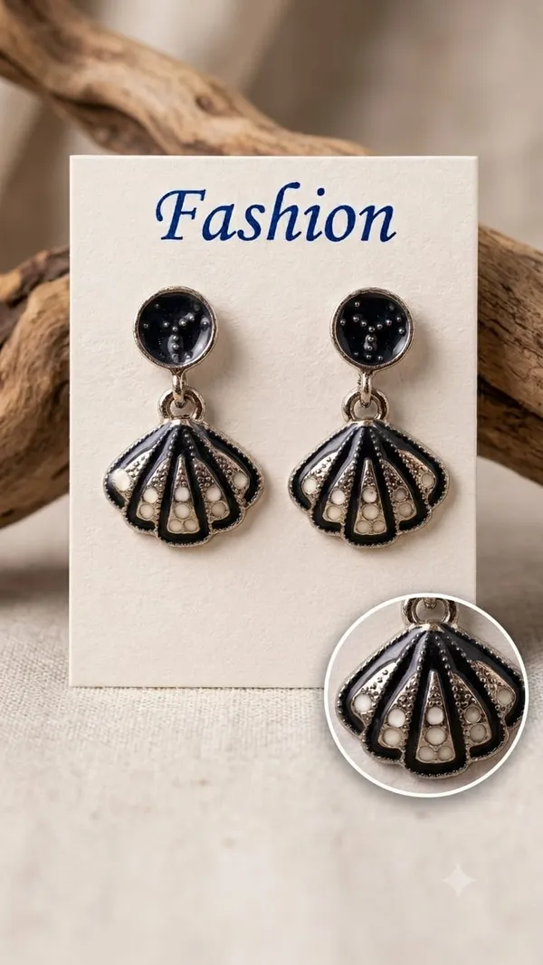 DealAddaa_Gold_Plated_Black_Enamel_Petal_Drop_Earrings_for_Women_&_Girls_|_Lightweight_Designer_Dangle_Earrings_|_Party,_Casual_&_Festive_Wear