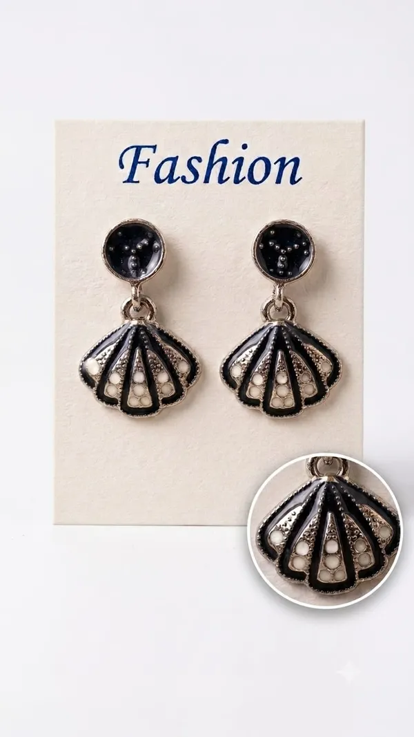 DealAddaa_Gold_Plated_Black_Enamel_Petal_Drop_Earrings_for_Women_&_Girls_|_Lightweight_Designer_Dangle_Earrings_|_Party,_Casual_&_Festive_Wear