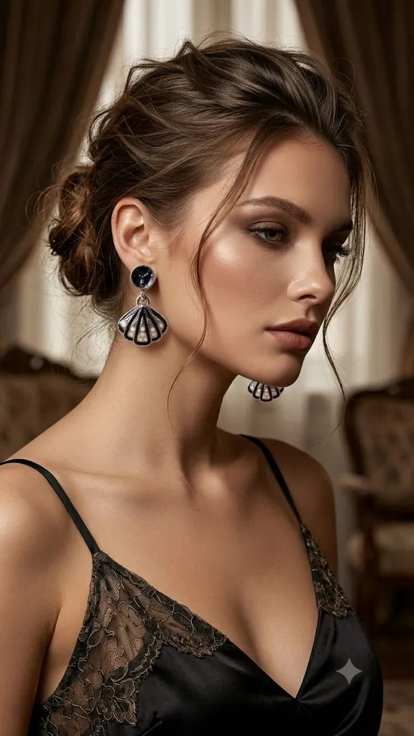 DealAddaa_Gold_Plated_Black_Enamel_Petal_Drop_Earrings_for_Women_&_Girls_|_Lightweight_Designer_Dangle_Earrings_|_Party,_Casual_&_Festive_Wear