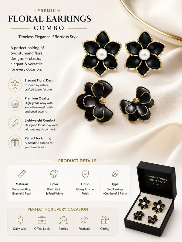 Premium_Black_Floral_Earrings_Combo
