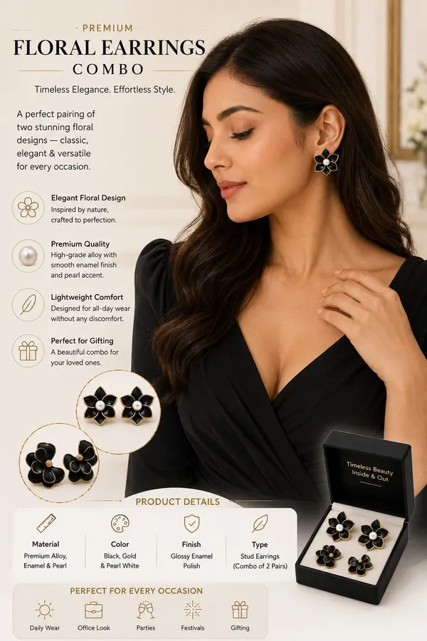 Premium_Black_Floral_Earrings_Combo