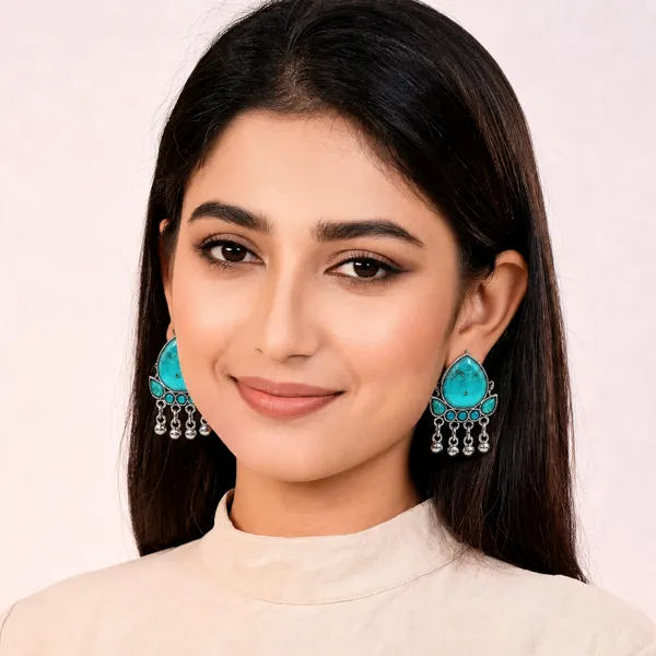 Ferozi_Oxidized_Silver_Tone_Stone_Teardrop_Jhumki_Earrings_For_Women