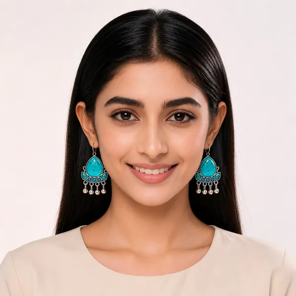 Ferozi_Oxidized_Silver_Tone_Stone_Teardrop_Jhumki_Earrings_For_Women