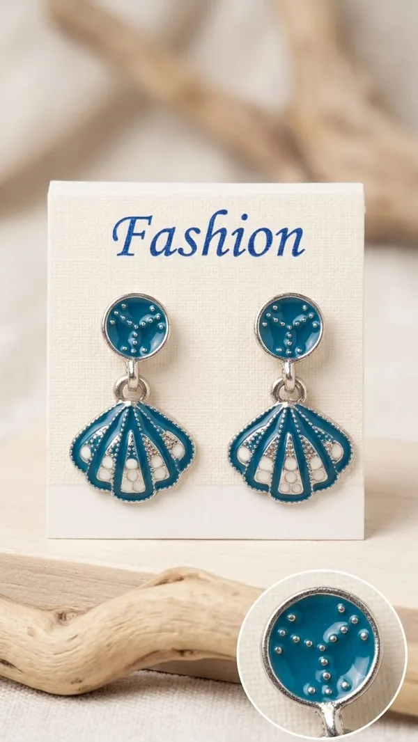 DealAddaa_Gold_Plated_Ocean_Blue_Enamel_Petal_Drop_Earrings_for_Women_&_Girls_|_Lightweight_Designer_Dangle_Earrings_|_Party,_Casual_&_Festive_Wear