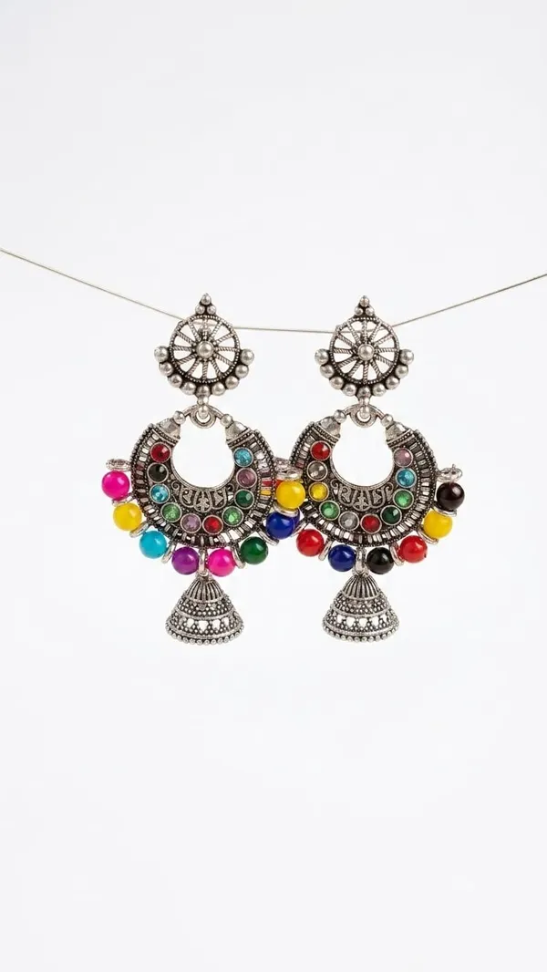 DealAddaa_Oxidised_Tribal_Doll_Jhumka_Earrings_for_Women_&_Girls_|_Multicolor_Beaded_Ethnic_Dangle_Earrings