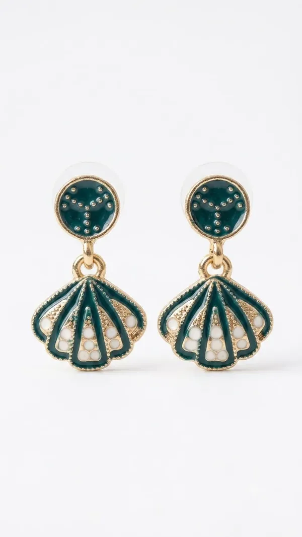 DealAddaa_Gold_Plated_Green_Enamel_Petal_Drop_Earrings_for_Women_&_Girls_|_Lightweight_Designer_Dangle_Earrings_|_Party,_Casual_&_Festive_Wear