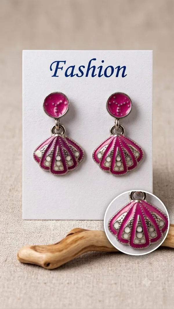 DealAddaa_Gold_Plated_Pink_Enamel_Petal_Drop_Earrings_for_Women_&_Girls_|_Lightweight_Designer_Dangle_Earrings_|_Party,_Casual_&_Festive_Wear