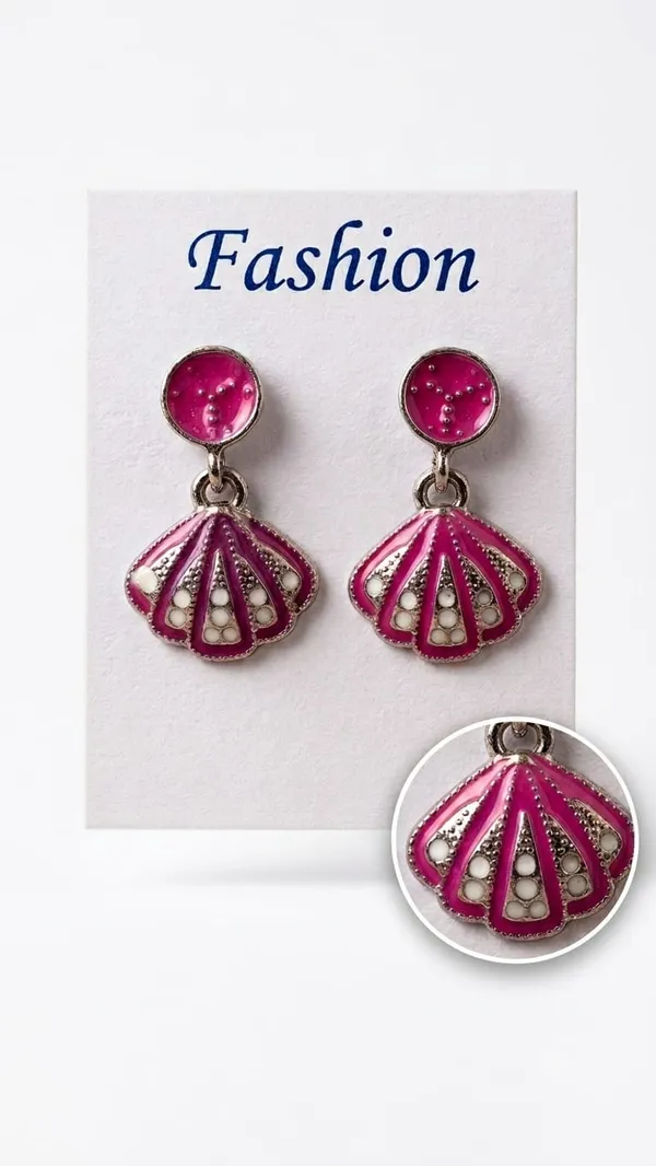 DealAddaa_Gold_Plated_Pink_Enamel_Petal_Drop_Earrings_for_Women_&_Girls_|_Lightweight_Designer_Dangle_Earrings_|_Party,_Casual_&_Festive_Wear