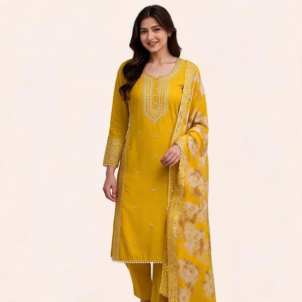 Silk_Festive_Floral_Printed_Yellow_Suit_Material