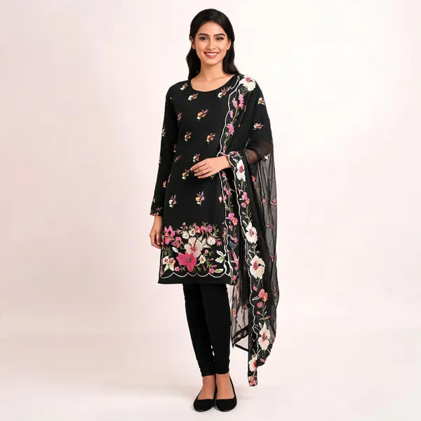 Black_Silk_Floral_Embroidered_Unstitched_Salwar_Suit_Material_For_Women