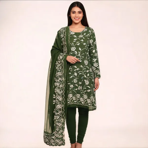 Georgette_Festive_Floral_Embroidered_Dark_Green_Salwar_Suit_Material