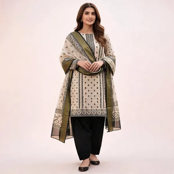 Black_White_Cotton_Blend_Printed_Salwar_Suit_Material_For_Women