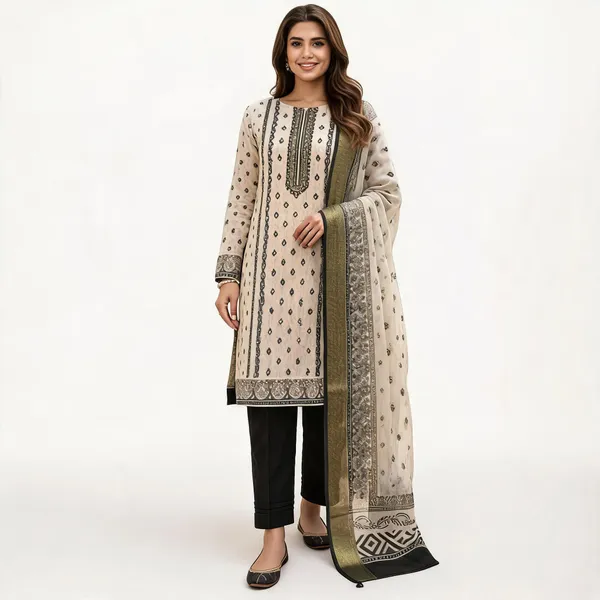 Black_White_Cotton_Blend_Printed_Salwar_Suit_Material_For_Women