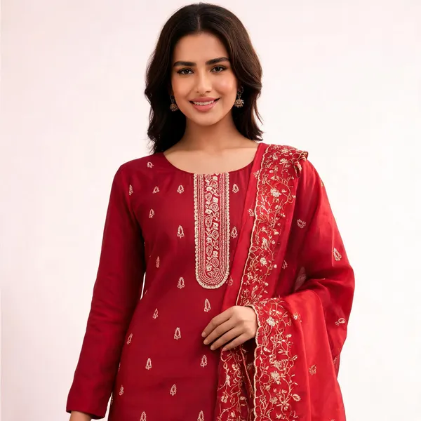 Pink_Silk_Chikankari_Embroidered_Unstitched_Suit_Material_For_Women