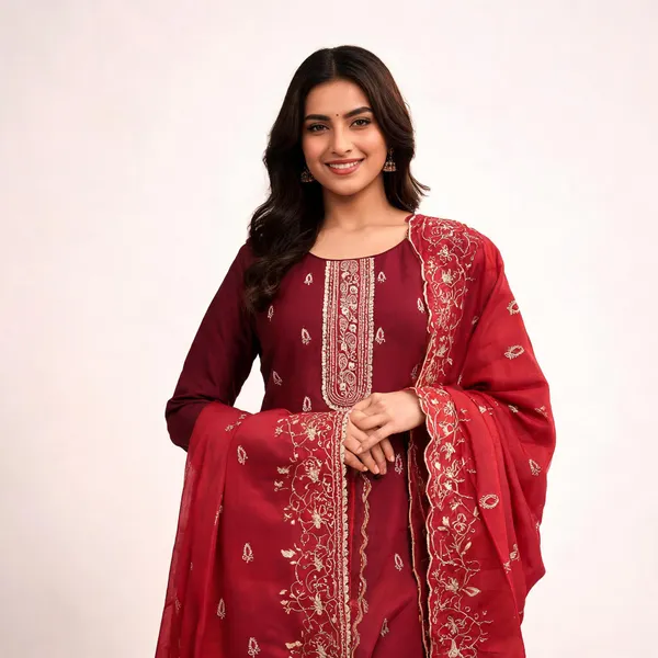 Pink_Silk_Chikankari_Embroidered_Unstitched_Suit_Material_For_Women