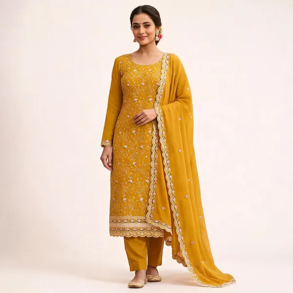 Silk_Festive_Floral_Embroidered_Yellow_Suit_Material
