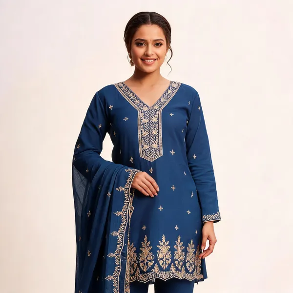 Blue_Silk_Embroidered_Unstitched_Suit_Material_For_Women