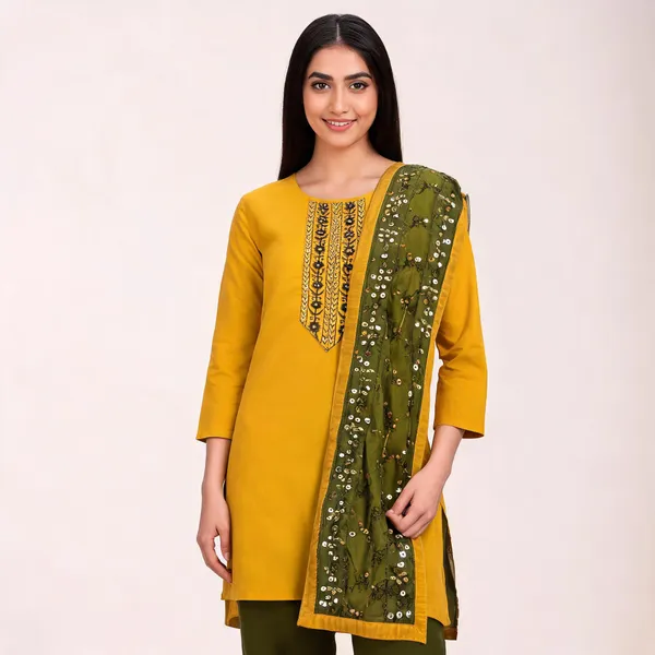 Silk_Festive_Embroidered_Mustard_Yellow_Olive_Green_Suit_Material