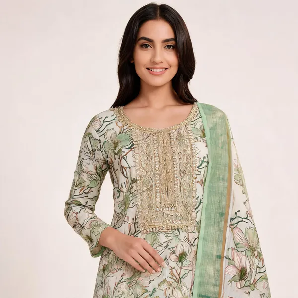 Green_Silk_Floral_Embroidered_Unstitched_Suit_Material_For_Women