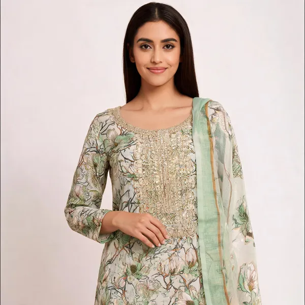 Green_Silk_Floral_Embroidered_Unstitched_Suit_Material_For_Women