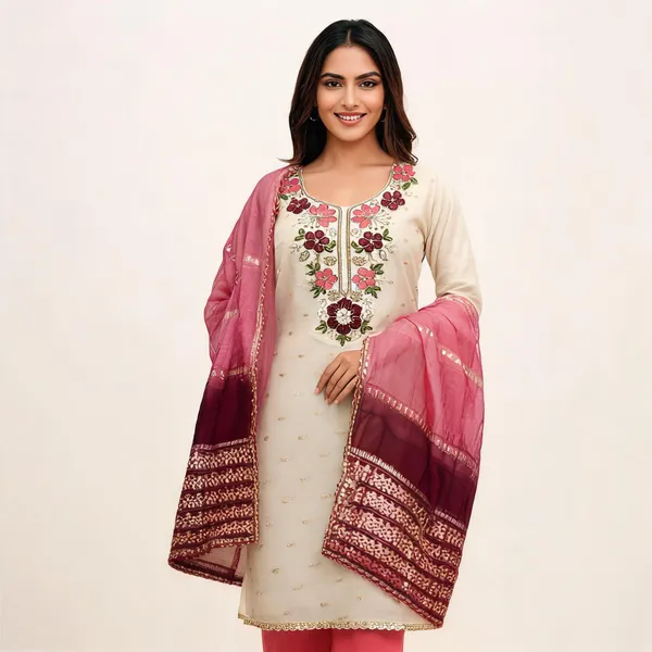 Red_Silk_Floral_Embroidered_Unstitched_Suit_Material_For_Women
