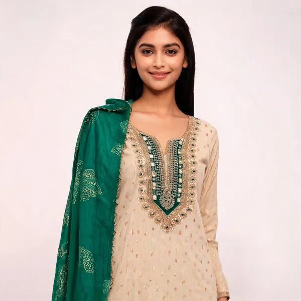 Silk_Festive_Embroidered_Cream_Green_Suit_Material