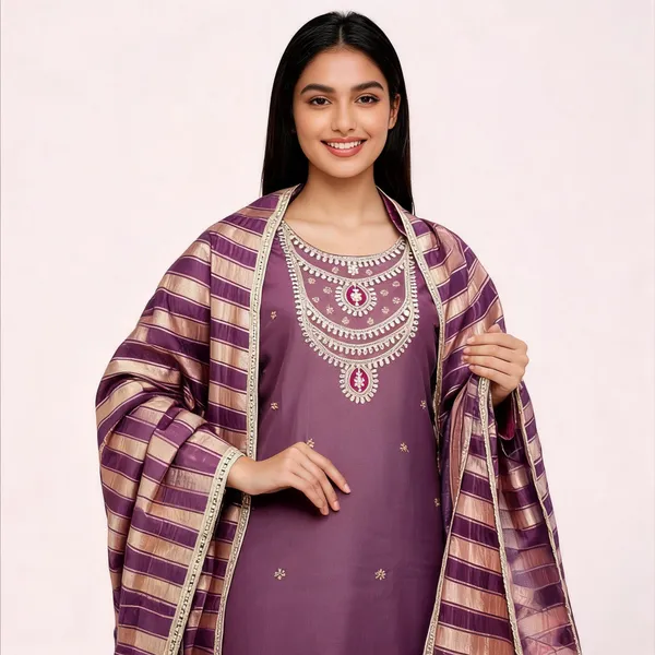 Purple_Silk_Embroidered_Zari_Unstitched_Suit_Material_For_Women