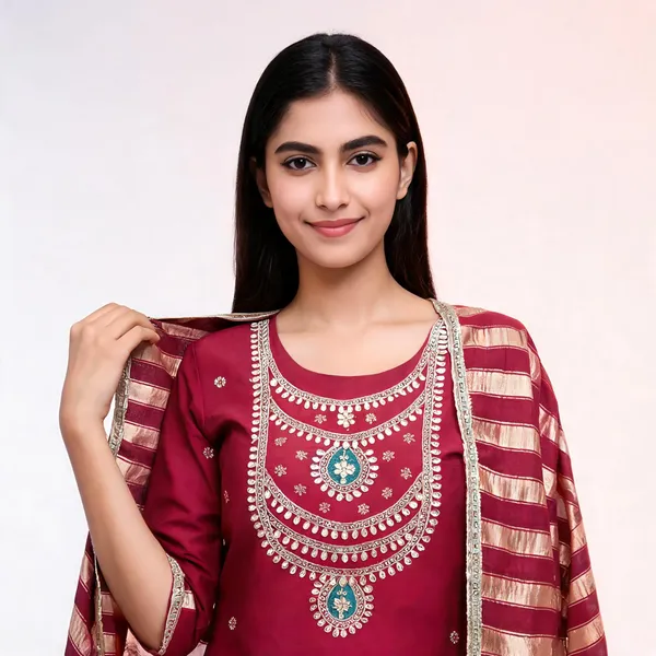Red_Silk_Embroidered_Unstitched_Suit_Material_For_Women