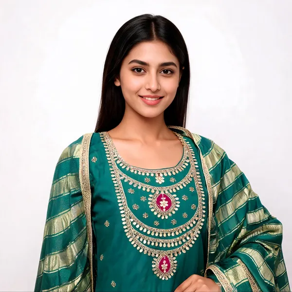 Silk_Festive_Embroidered_Green_Suit_Material