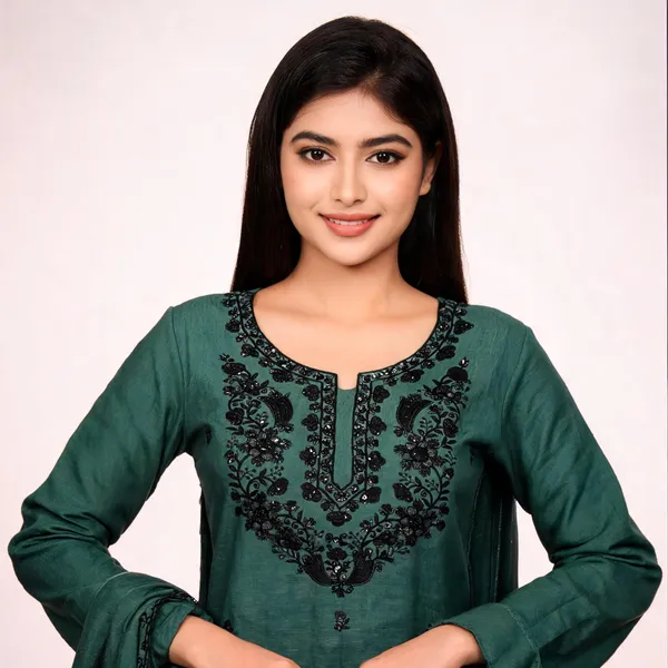 Silk_Festive_Floral_Embroidered_Green_Suit_Material