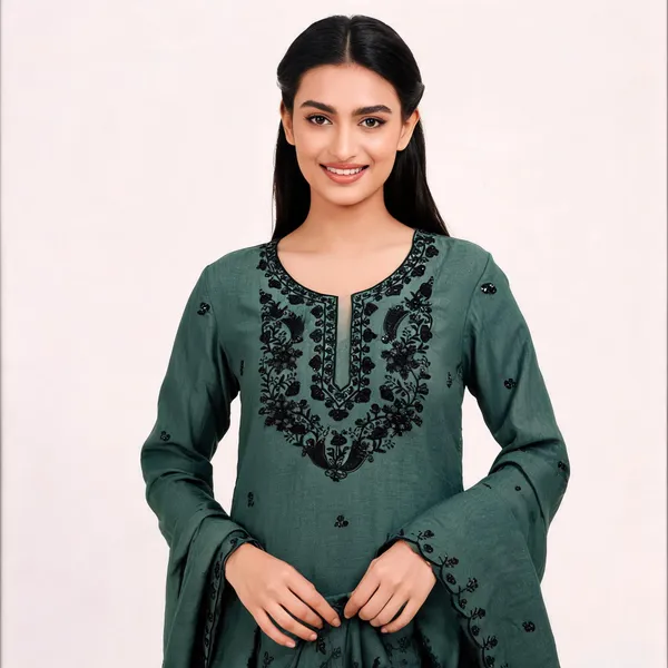 Silk_Festive_Floral_Embroidered_Green_Suit_Material