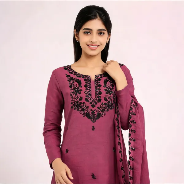 Pink_Silk_Thread_Embroidered_Unstitched_Suit_Material_For_Women