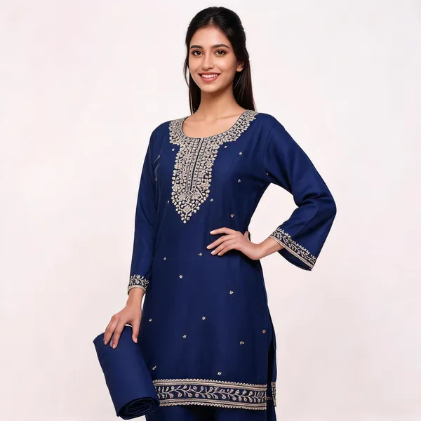Blue_Silk_Zari_Embroidered_Unstitched_Suit_Material_For_Women
