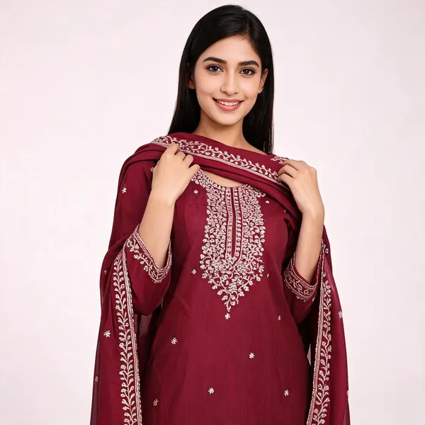 Red_Silk_Zari_Embroidered_Unstitched_Suit_Material_For_Women
