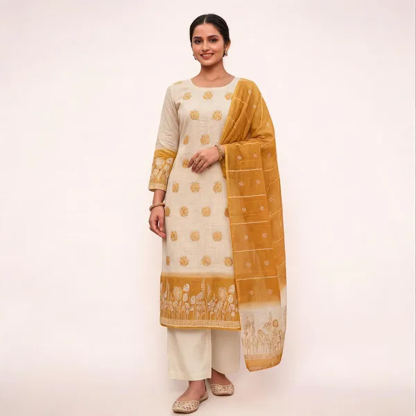 Yellow_Linen_Blend_Woven_Floral_Unstitched_Suit_Material_For_Women