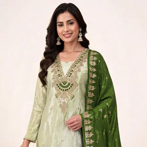 Green_Silk_Embroidered_Unstitched_Suit_Material_For_Women