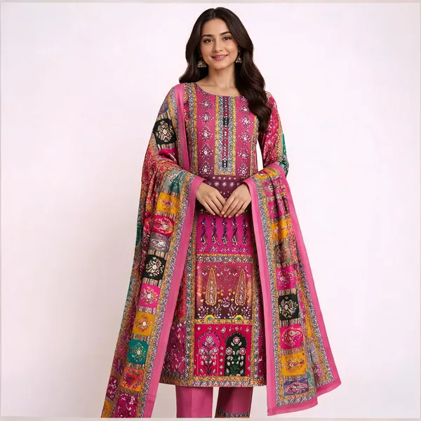 Polyester_Festive_Self_Design_Multicolor_Suit_Material